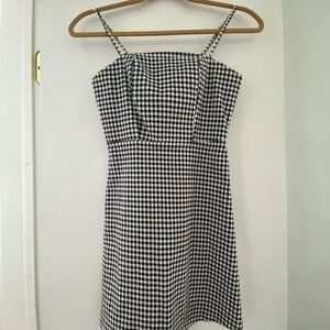 Checkered ZAFULMini Zip Up Dress
